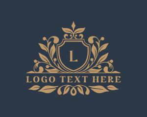 Luxury Floral Shield Logo