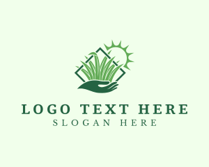 Plant - Sun Grass Gardening logo design