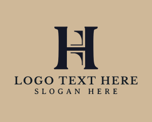 Corporation - Generic Modern Pillar Letter H logo design