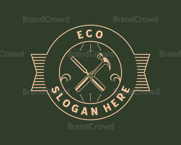 Woodworking Carpentry Tools Logo