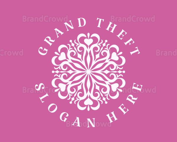 Pink Heart Mandala Logo