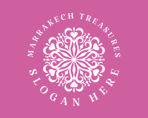 Morocco - Pink Heart Mandala logo design