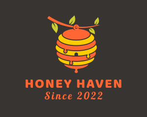 Beekeeping - Tree Branch Beehive logo design