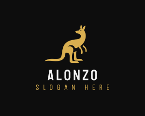 Kangaroo Animal Wildlife logo design