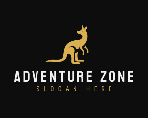 Kangaroo Animal Wildlife logo design