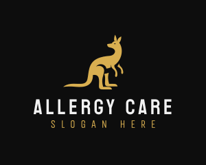 Kangaroo Animal Wildlife logo design