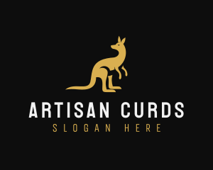 Kangaroo Animal Wildlife logo design