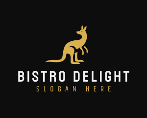 Kangaroo Animal Wildlife logo design