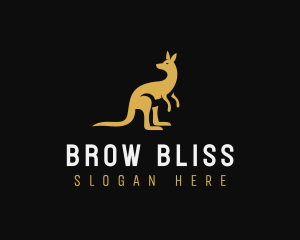 Kangaroo Animal Wildlife logo design