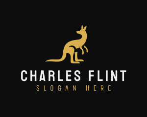 Kangaroo Animal Wildlife logo design