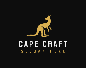 Kangaroo Animal Wildlife logo design