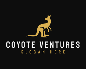 Kangaroo Animal Wildlife logo design