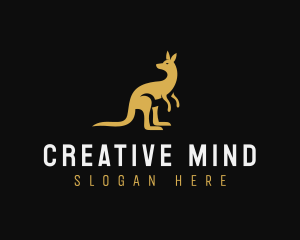 Kangaroo Animal Wildlife logo design