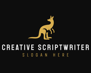 Kangaroo Animal Wildlife logo design