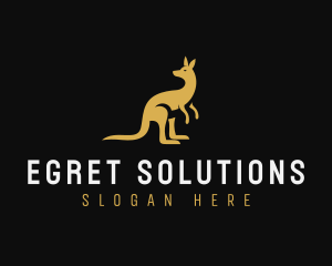 Kangaroo Animal Wildlife logo design