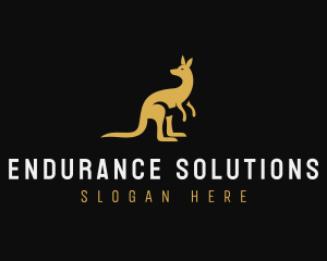 Kangaroo Animal Wildlife logo design