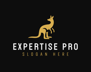 Kangaroo Animal Wildlife logo design