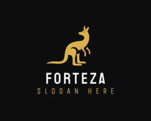 Kangaroo Animal Wildlife logo design