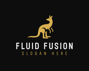 Kangaroo Animal Wildlife logo design