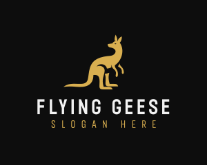 Kangaroo Animal Wildlife logo design