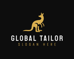 Kangaroo Animal Wildlife logo design