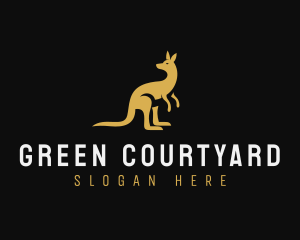 Kangaroo Animal Wildlife logo design