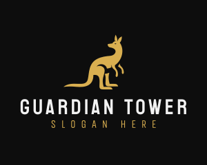 Kangaroo Animal Wildlife logo design