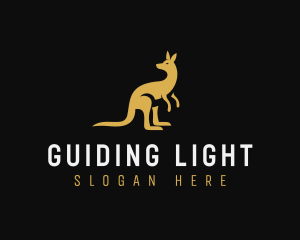 Kangaroo Animal Wildlife logo design