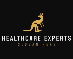 Kangaroo Animal Wildlife logo design