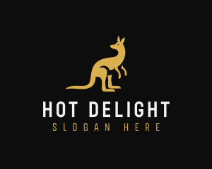 Kangaroo Animal Wildlife logo design