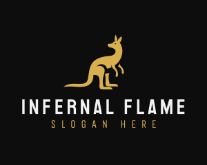 Kangaroo Animal Wildlife logo design