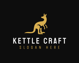 Kangaroo Animal Wildlife logo design