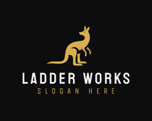 Kangaroo Animal Wildlife logo design