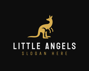 Kangaroo Animal Wildlife logo design