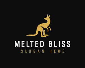 Kangaroo Animal Wildlife logo design