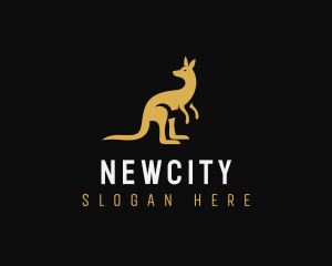 Kangaroo Animal Wildlife logo design