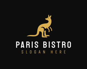 Kangaroo Animal Wildlife logo design