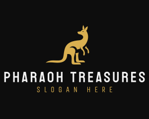 Kangaroo Animal Wildlife logo design