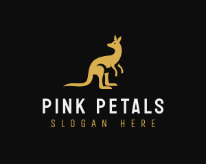 Kangaroo Animal Wildlife logo design