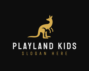 Kangaroo Animal Wildlife logo design