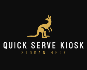 Kangaroo Animal Wildlife logo design