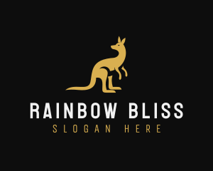 Kangaroo Animal Wildlife logo design