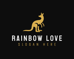 Kangaroo Animal Wildlife logo design