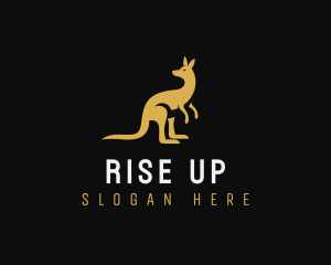 Kangaroo Animal Wildlife logo design