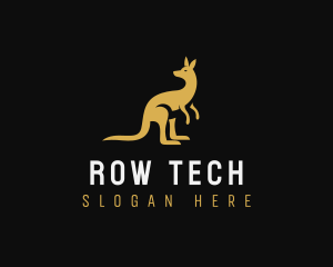 Kangaroo Animal Wildlife logo design