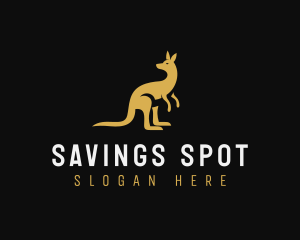 Kangaroo Animal Wildlife logo design