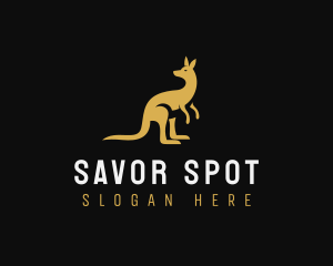 Kangaroo Animal Wildlife logo design