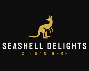 Kangaroo Animal Wildlife logo design