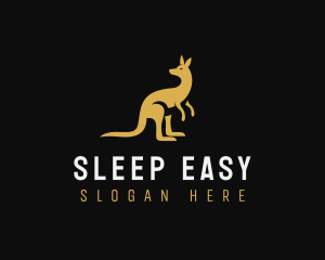 Kangaroo Animal Wildlife logo design