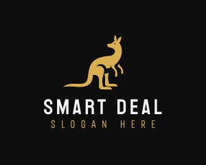 Kangaroo Animal Wildlife logo design